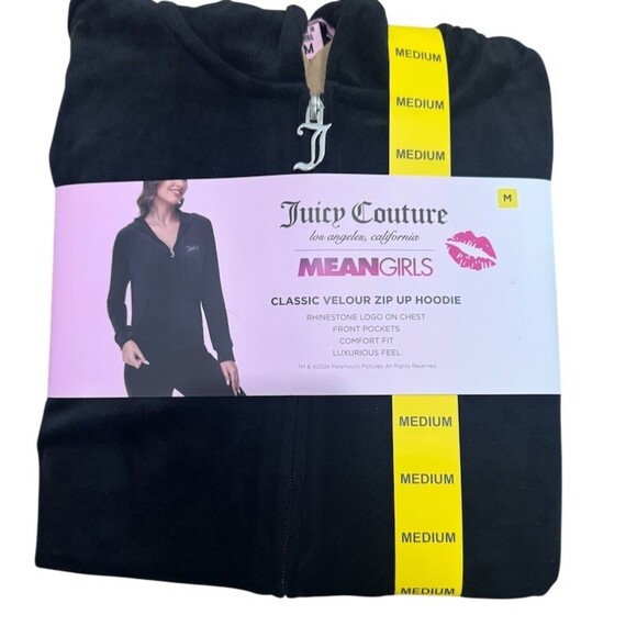 Juicy Couture Jackets & Blazers - Juicy Couture x Mean Girls Hoodie Track Jacket Womens M Black Full Zip